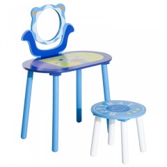 Dětský toaletní stolek se zrcadlem | modrý