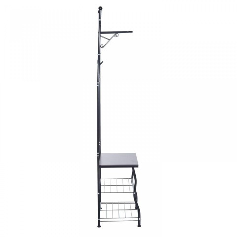 Botník s věšákem | černý č.3