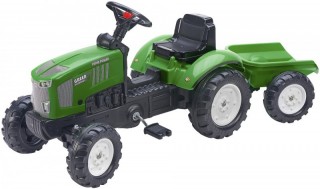 Šlapací traktor s vlekem Falk Farm Power | zelený