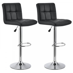 2x Barová židle Altona | černá