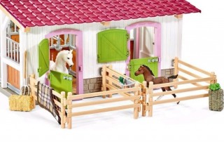 Schleich 42344 Stáj s koňmi a příslušenstvím v pastelových barvách č.3