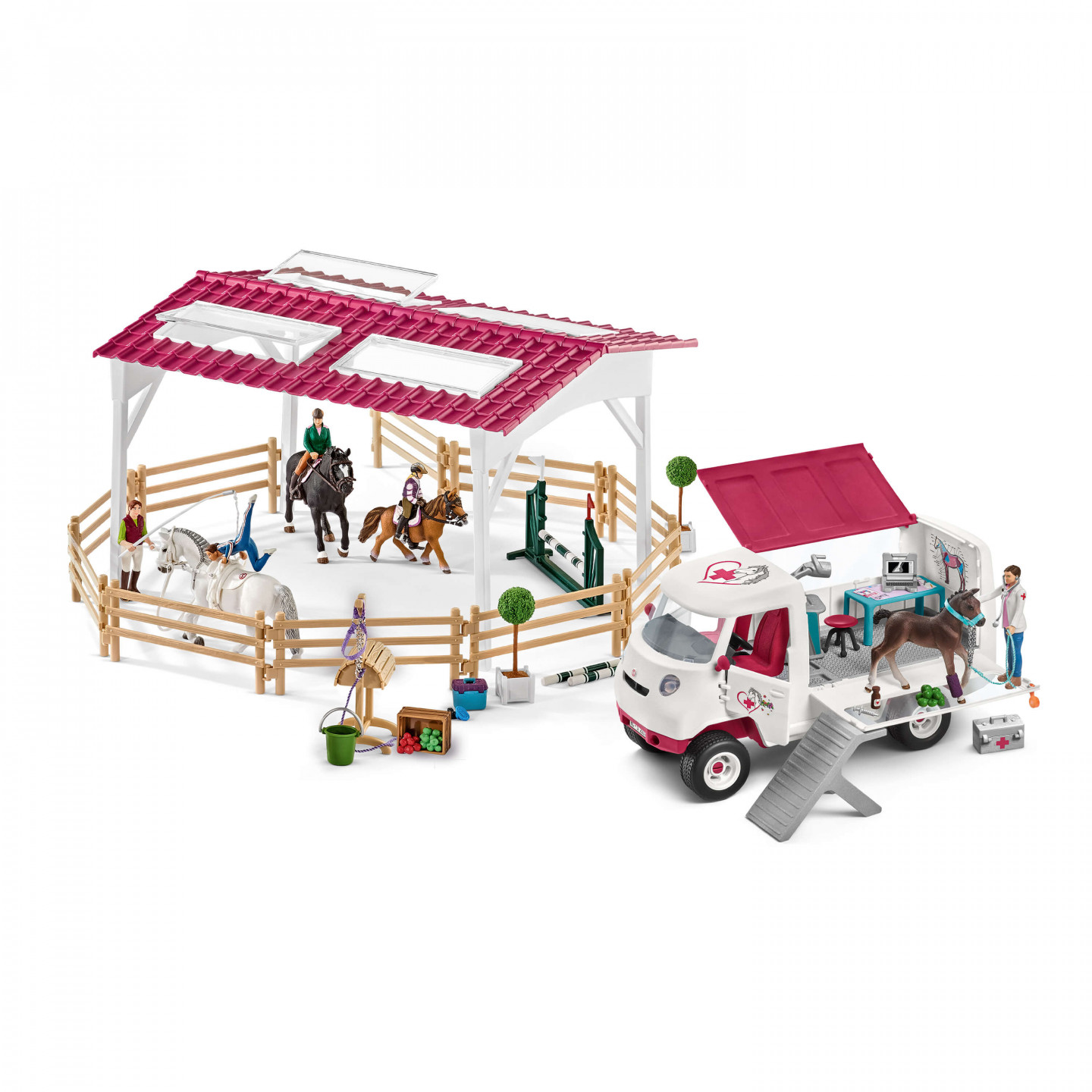 Schleich Schleich 72121 Mobilní veterinární klinika v jezdecké škole