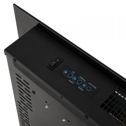 Elektrický krb na zeď LED 1000/2000W | černý č.4