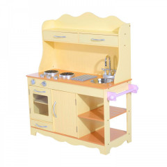 Dětská dřevěná kuchyňka s příslušenstvím | žlutá
