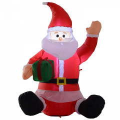 Nafukovací sedící Santa Claus s LED osvětlením 120 cm č.1