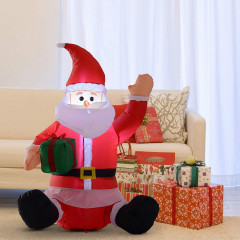 Nafukovací sedící Santa Claus s LED osvětlením 120 cm č.2