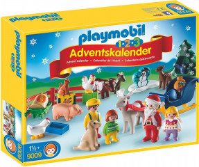 Adventní kalendář Playmobil 9009 Vánoce na statku 1.2.3 č.1