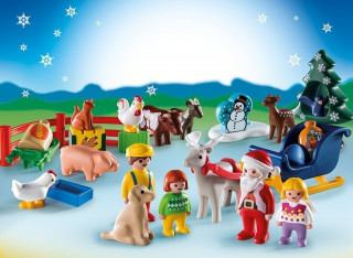 Adventní kalendář Playmobil 9009 Vánoce na statku 1.2.3 č.2
