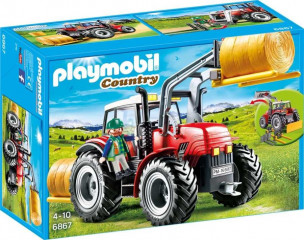Playmobil 6867 Velký traktor se sběračem balíků slámy