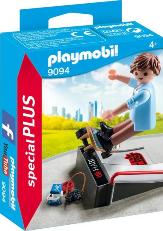 Playmobil Playmobil 9094 Skejťák s rampou