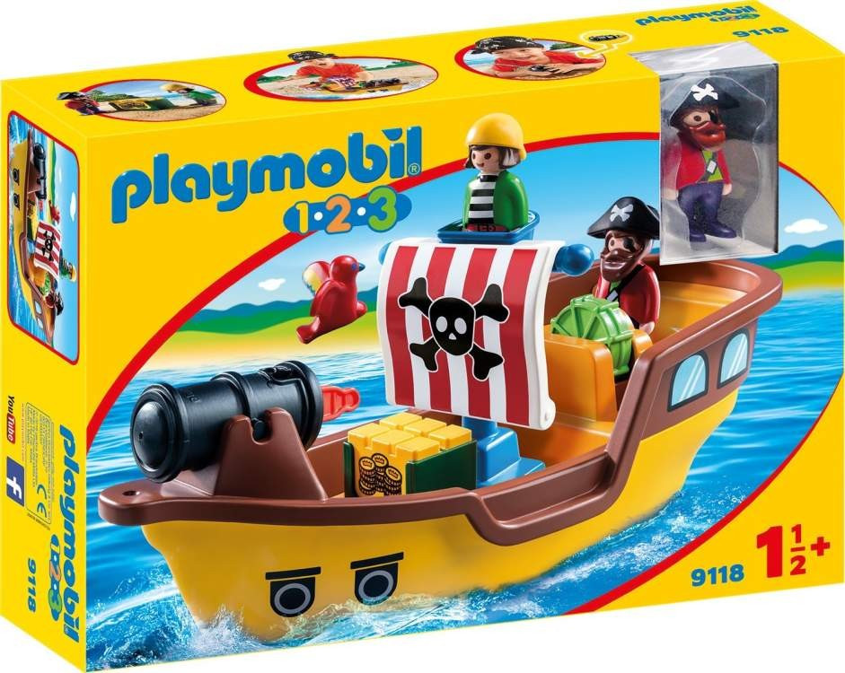 Playmobil Playmobil 9118 Pirátská loď (1.2.3)