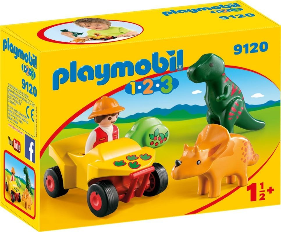 Playmobil Playmobil 9120 Lovec dinosaurusů na čtyřkolce (1.2.3)