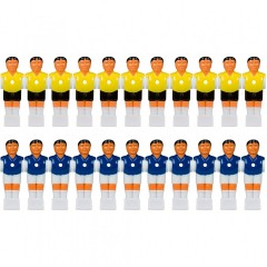 Náhradní hráč pro stolní fotbal fotbálek (na 15,9 mm tyč) 11 žlutý + 11 modrý č.1