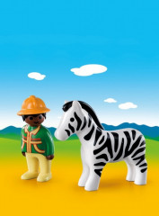 Playmobil 9257 Ošetřovatel a zebra (1.2.3) č.2