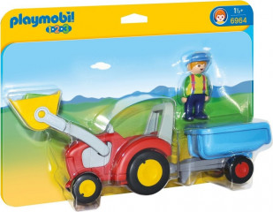 Playmobil 6964 Traktor s přívěsem (1.2.3) č.1