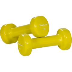 Vinylové činky MOVIT 2x 1 kg žluté