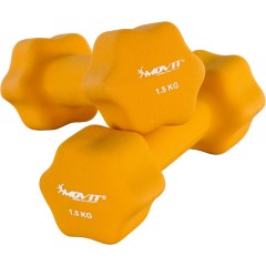 Neoprenové činky MOVIT 2x 1,5 kg oranžové č.1