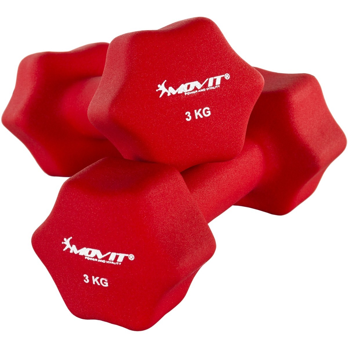 Movit Neoprenové činky MOVIT 2x 3 kg červené
