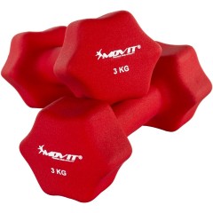 Neoprenové činky MOVIT 2x 3 kg červené č.1