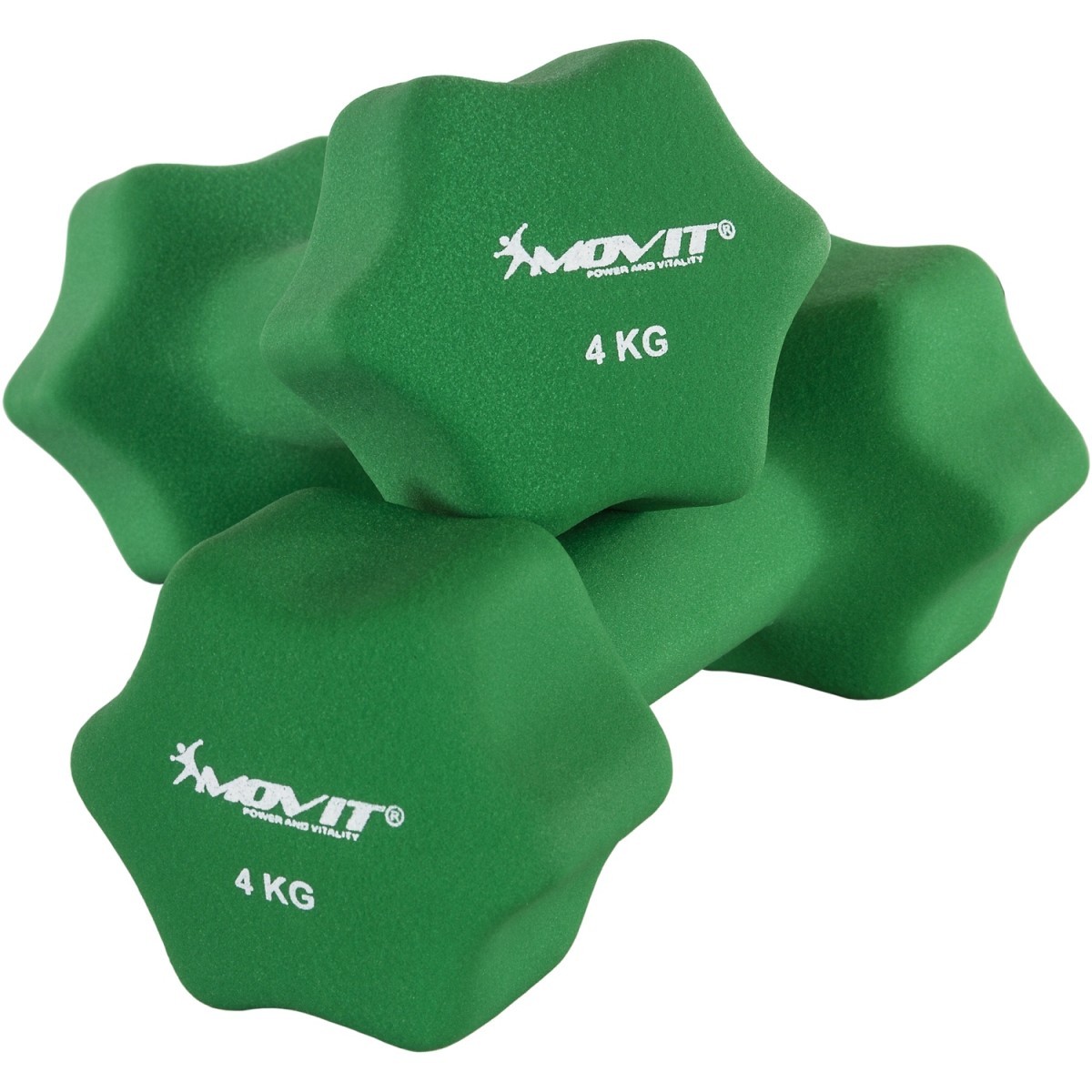 Movit Neoprenové činky MOVIT 2x 4 kg zelené
