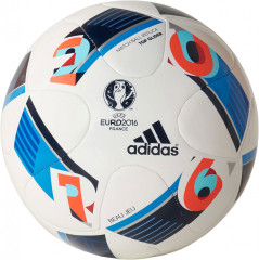 Fotbalový míč ( míč na fotbal ) Adidas Beau Jeu Euro 16 Top Glider | Bílá - modrá | velikost 5