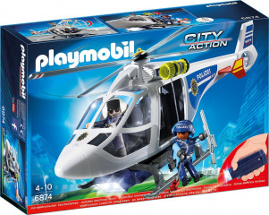 Playmobil 6874 Policejní helikoptéra s LED reflektorem č.1