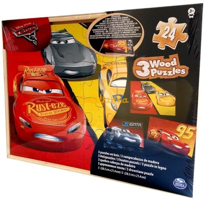 Disney Cars dřevěné puzzle 24 dílků