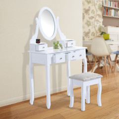 Originální toaletní stolek se zrcadlem Luisa | bílý č.1