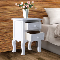 Dřevěný noční stolek Edit | bílý č.2