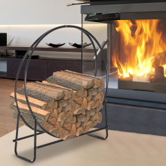 Zásobník na krbové dřevo 102 x 40 x 114 cm | černý