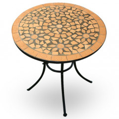 Zahradní mozaikový set Roma | kulatý stůl + 2 skládací židle č.2