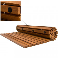 Dřevěná koupelnová předložka 80 x 50 cm | akáciové dřevo č.3