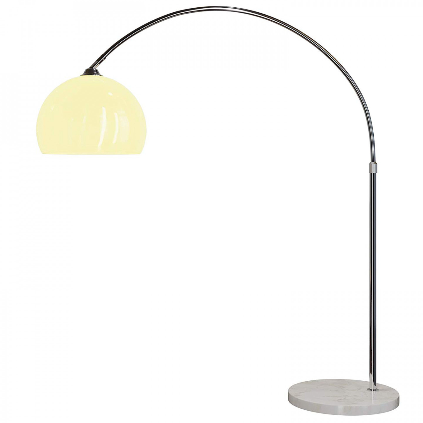 Goleto Stojací oblouková lampa s mramorovou základnou 146-220 cm