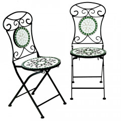 Skládací mozaikové židle Flora | set 2 ks