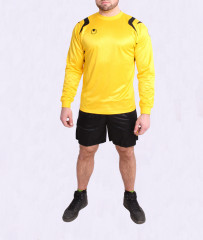 UHLSPORT žlutý dres s černými kraťasy vel. M č.1