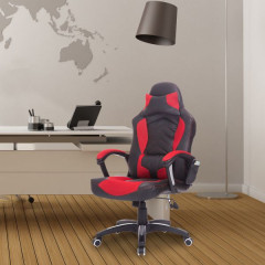 Kancelářská herní židle s masážní funkcí a vyhříváním Lana | černo - červená č.2
