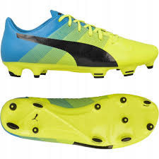 Kopačky lisovky Puma evoPOWER 2.3 FG 10352801 |Yellow-Black-atmc blue| velikost 44,5 (US 11 / UK 10) č.1