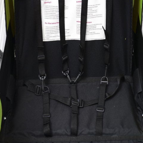 Přívěsný vozík za kolo pro 2 děti Jogger 2v1 | zeleno - černý č.7