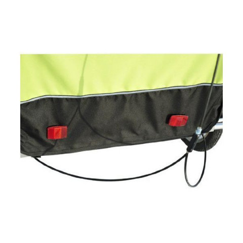 Přívěsný vozík za kolo pro 2 děti Jogger 2v1 | zeleno - černý č.9