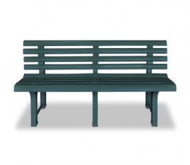 Zahradní plastová lavička - zelená | 145 cm x 49 cm x 74 cm č.2