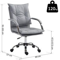 Kancelářská židle Olaf | šedá č.2