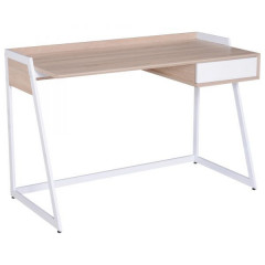 Počítačový stůl 120 x 60 x 80 cm | bílý + dub