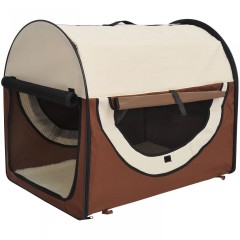 Přepravní box pro psy 81 x 56 x 66 cm | hnědý