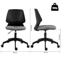 Designová kancelářská židle Luna | černo - šedá č.3