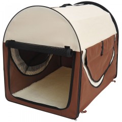 Přepravní box pro psy 61 x 46 x 51 cm | hnědý č.3