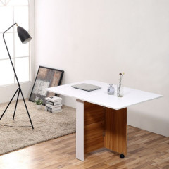 Skládací mobilní stolek | bílá + dub č.3