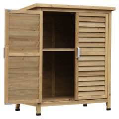 Dřevěná zahradní skříň | 87 cm x 46,5 cm x 96,5 cm č.1
