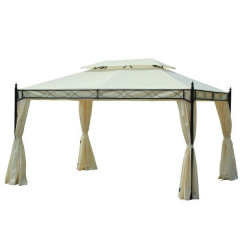 Luxusní zahradní altán 3x4 m | krémový č.1