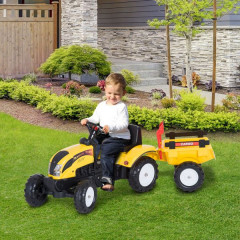 Šlapací traktor s přívěsem | žlutý č.2