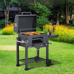 Multifunkční zahradní BBQ gril z nerezové oceli |115 x 56 x 108 cm č.2